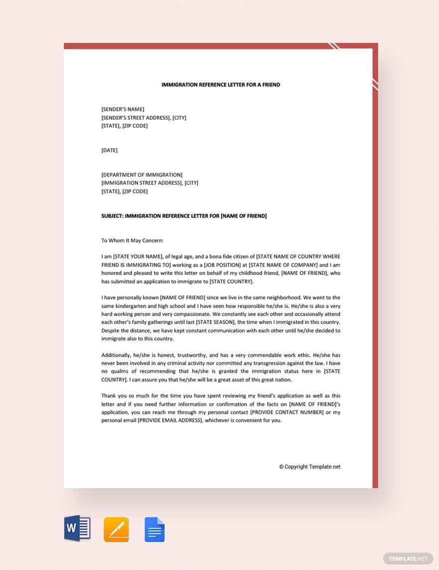 Free Immigration Letter Pdf - Template Download | Template.Net