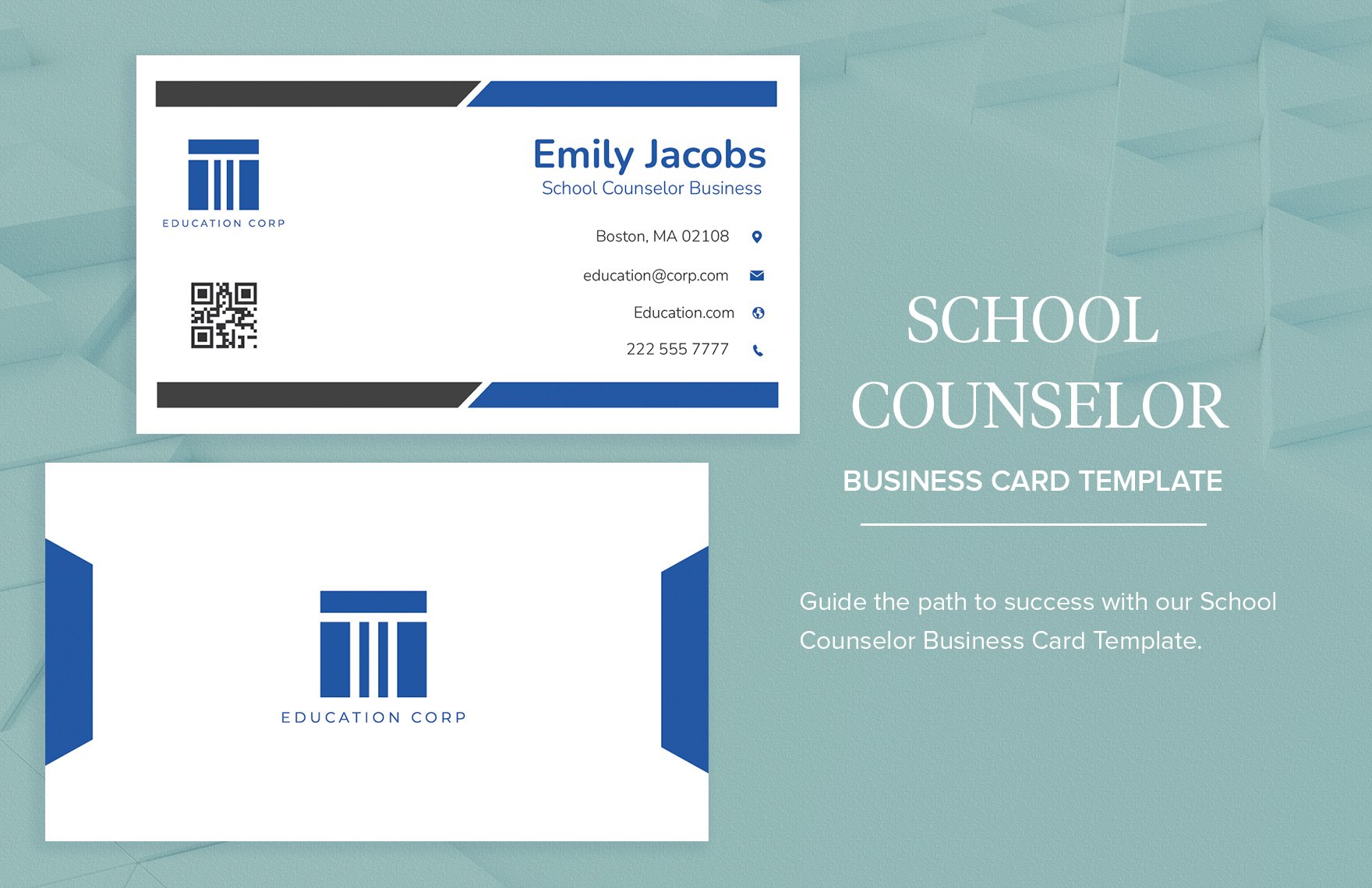 School Counselor Business Card Template