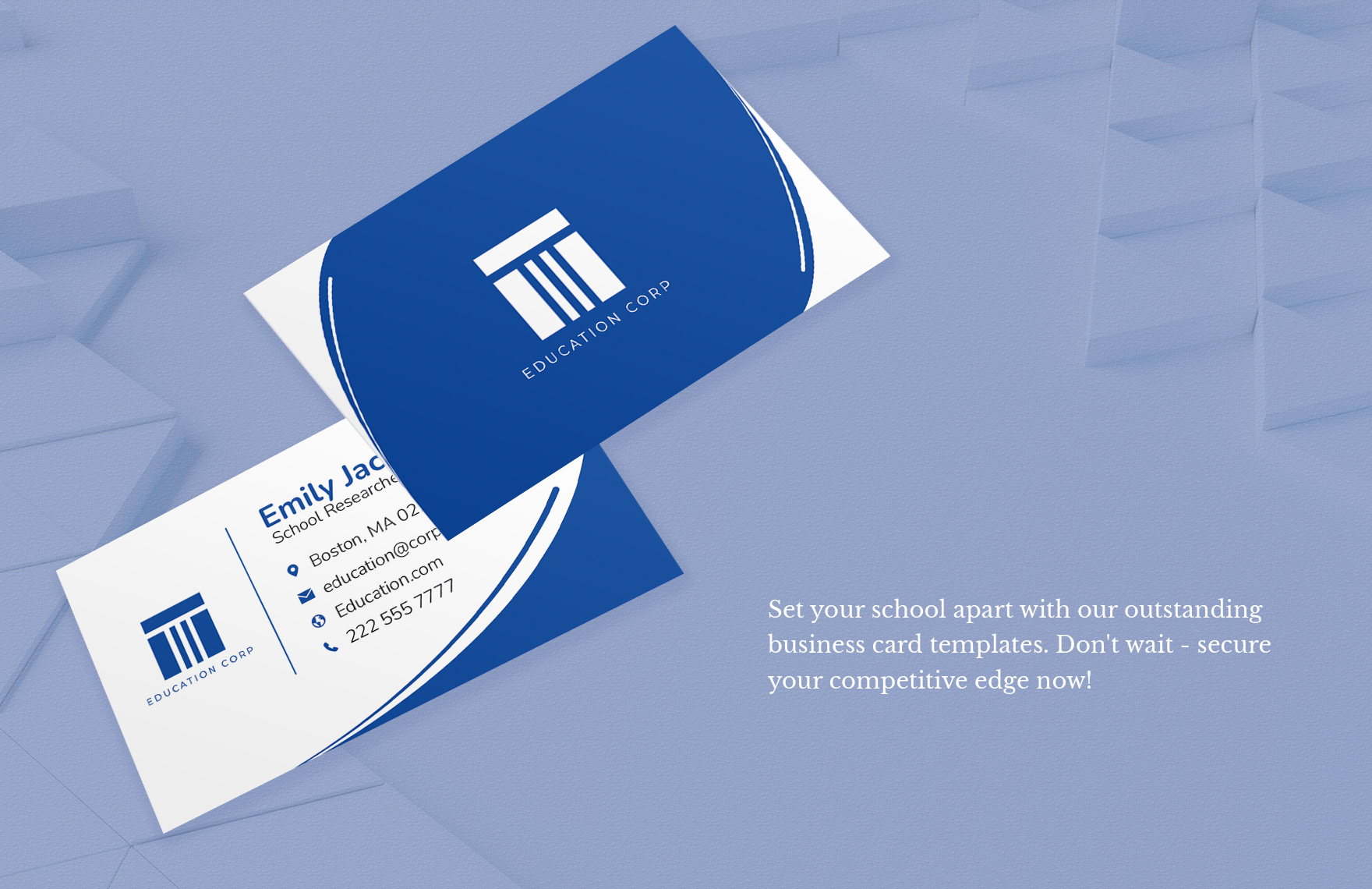 School Researcher Business Card Template