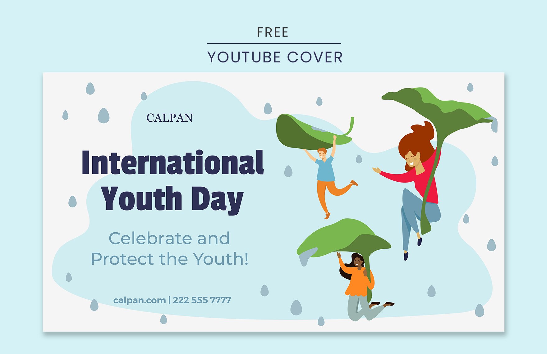 Free International Youth Day  Youtube Thumbnail Cover in PDF, Illustrator, SVG, JPEG