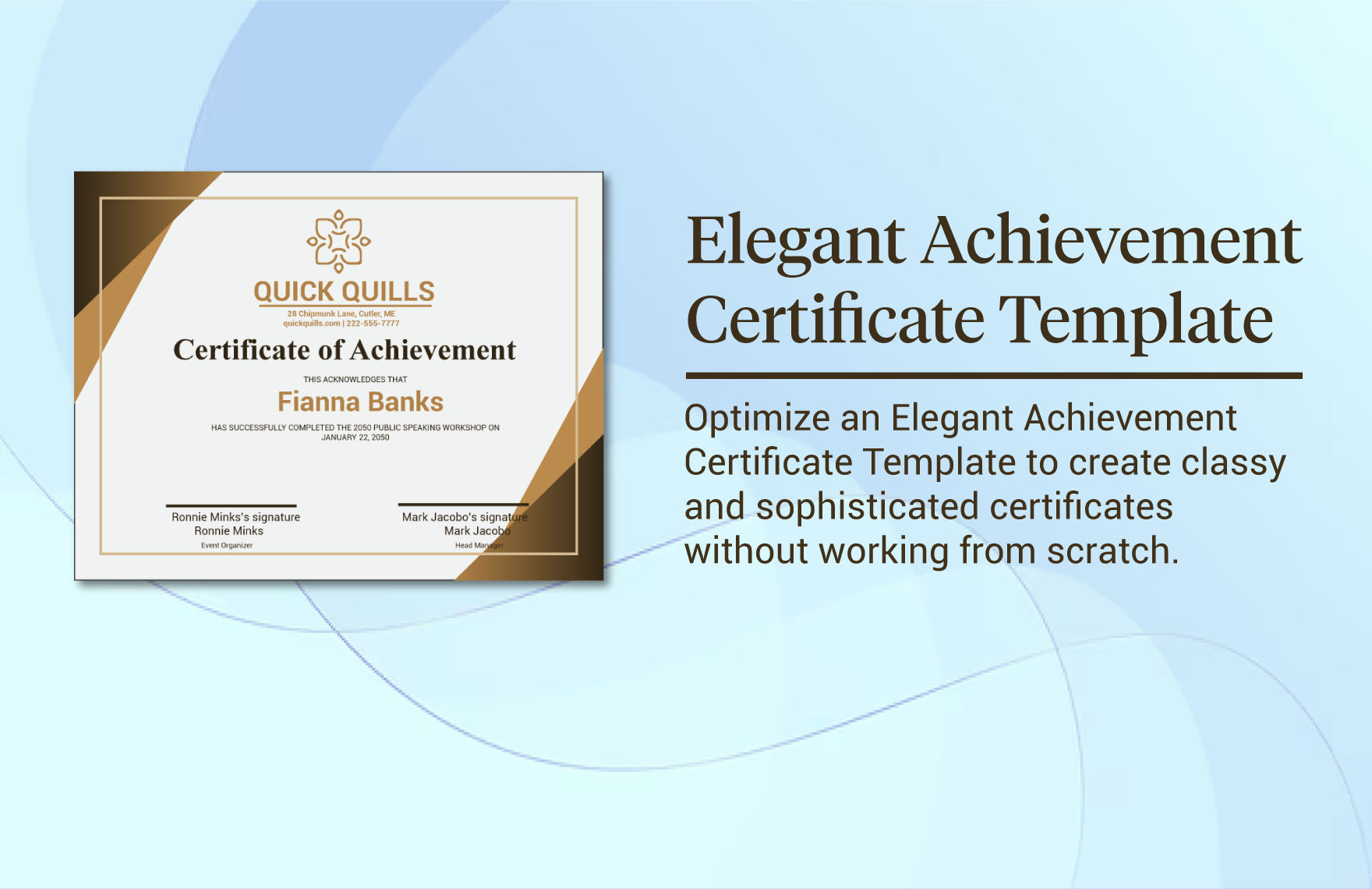 Elegant Achievement Certificate Template