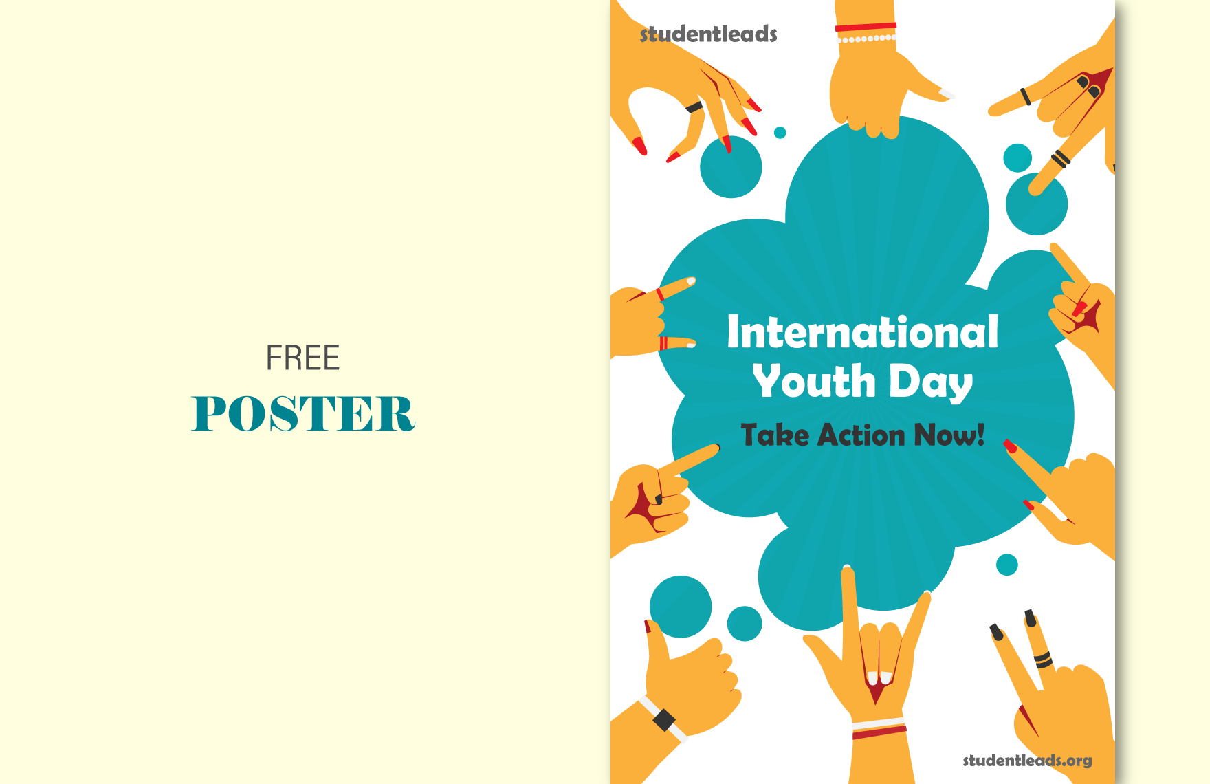 Free International Youth Day  Poster in PDF, Illustrator, SVG, JPG