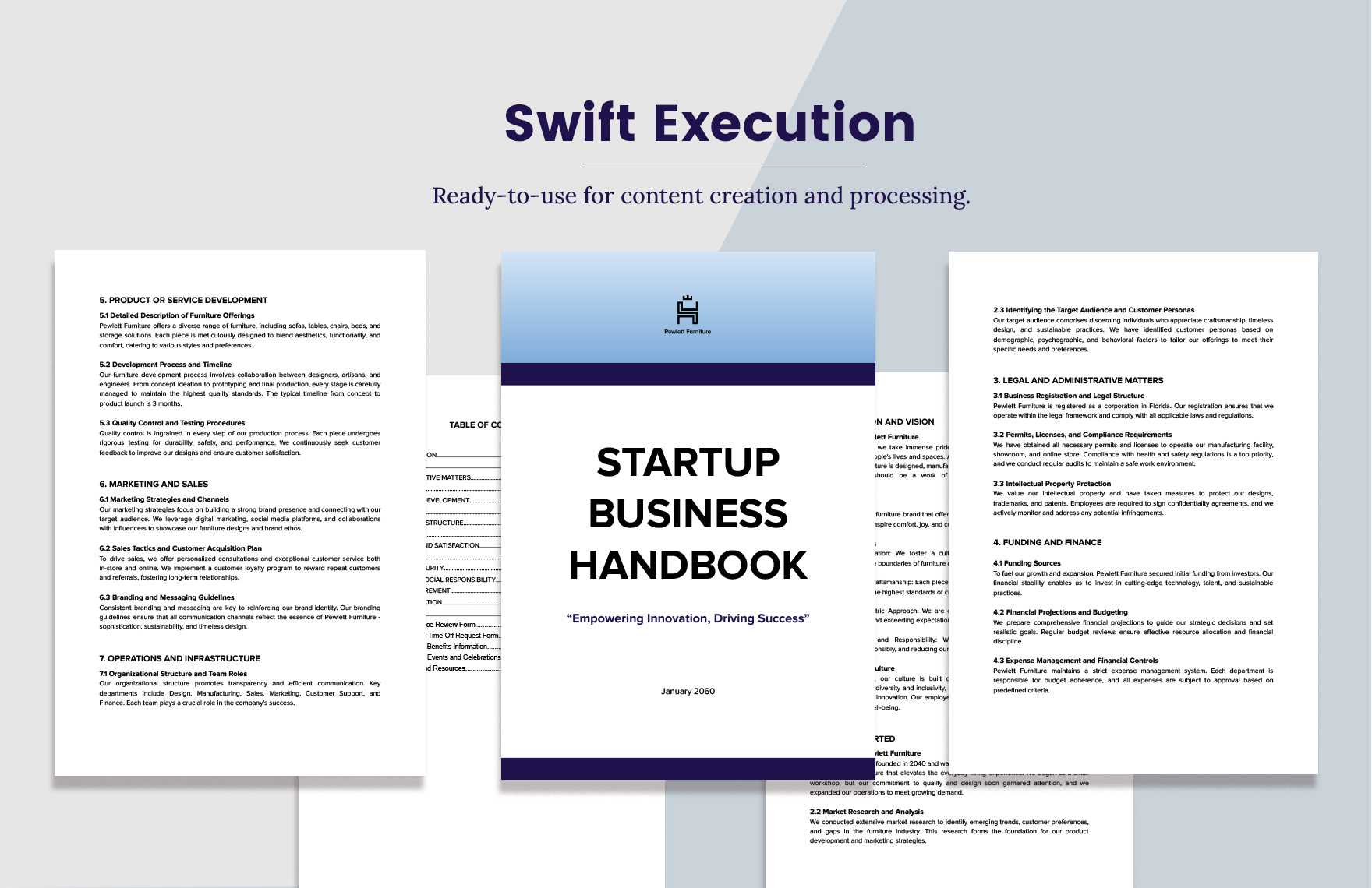 Startup Business Handbook Template