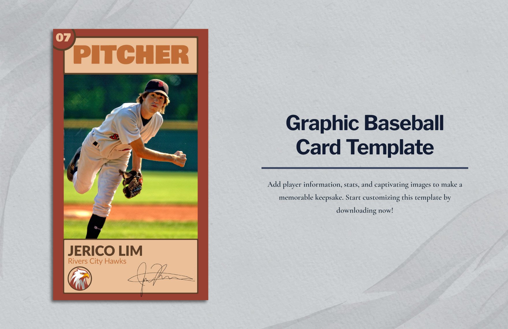 Graphic Baseball Card Template 