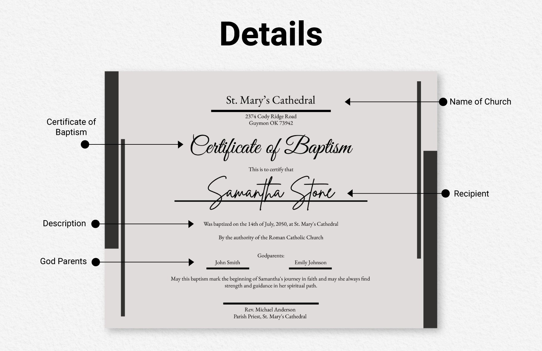 Certificate of Baptism Template