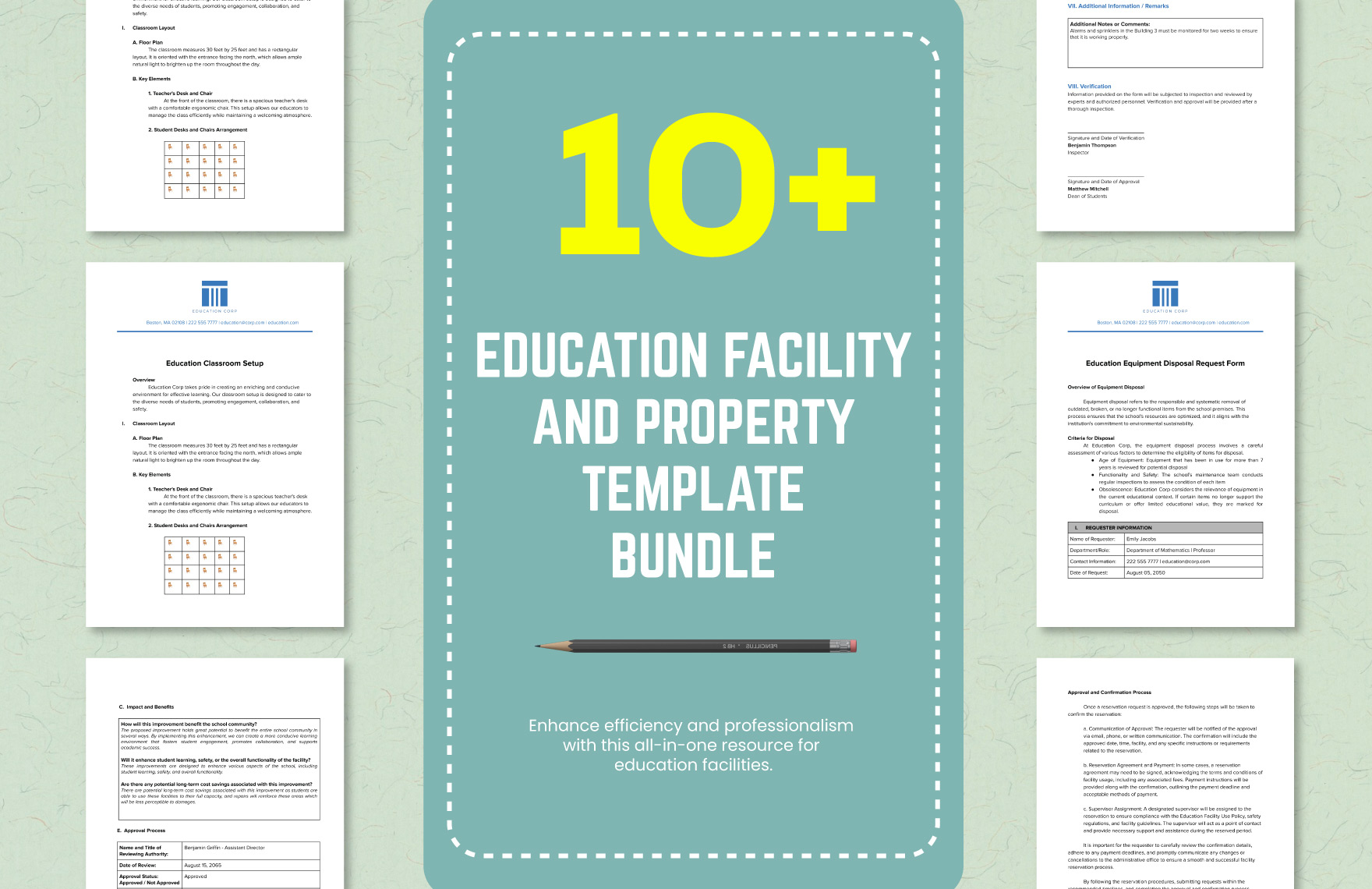 10+ Education Facility and Property Template Bundle in Word, Google Docs, PDF