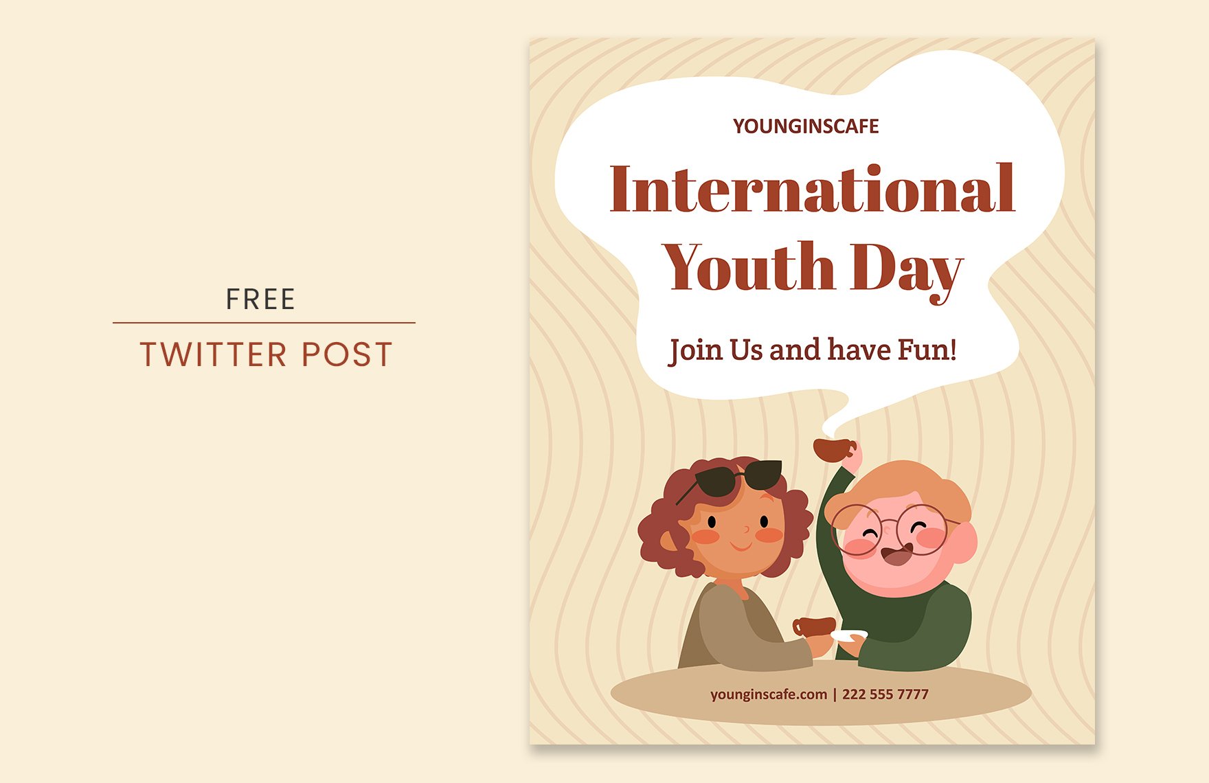International Youth Day Twitter Vertical Post