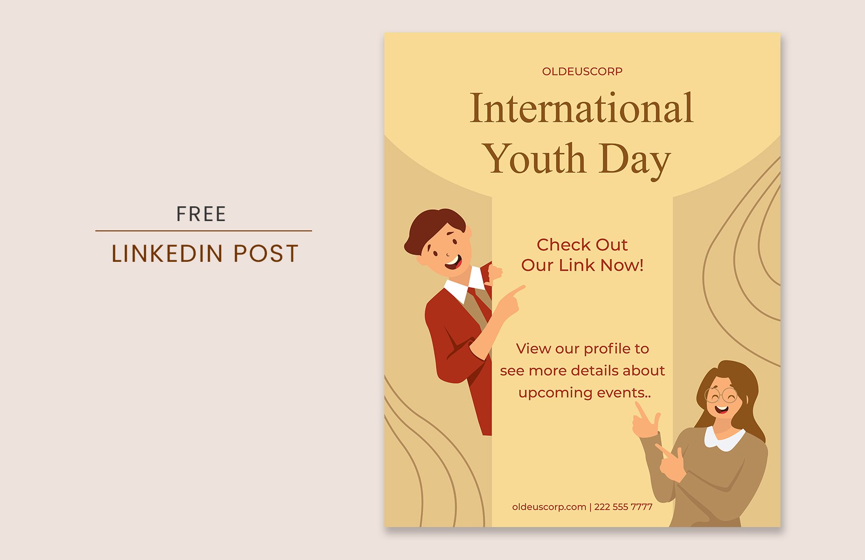 International Youth Day  Linkedin Vertical Post