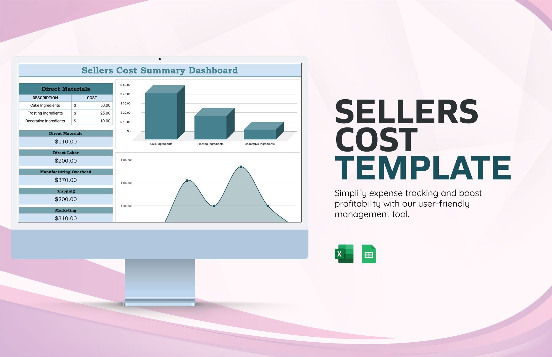 Sellers Cost Template in Excel, Google Sheets