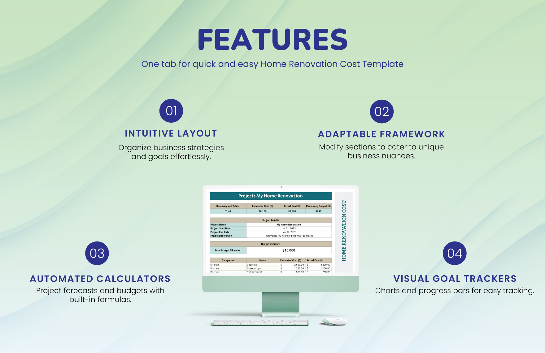 Home Renovation Cost Template
