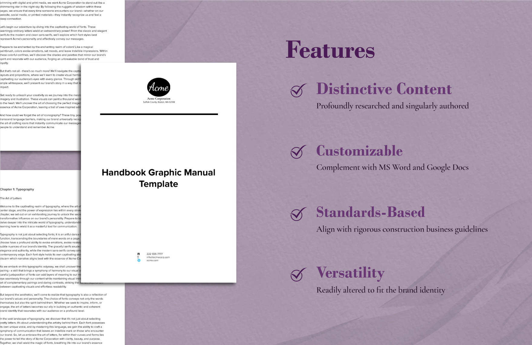 Handbook Graphic Manual Template