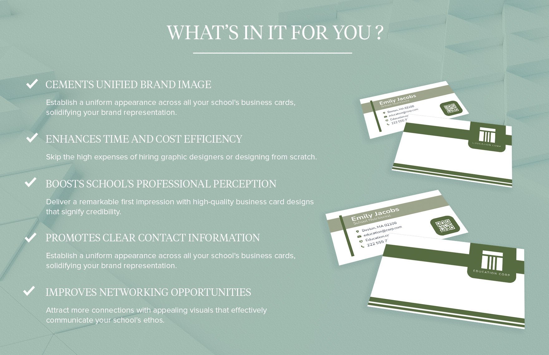 School Nutritionist Business Card Template