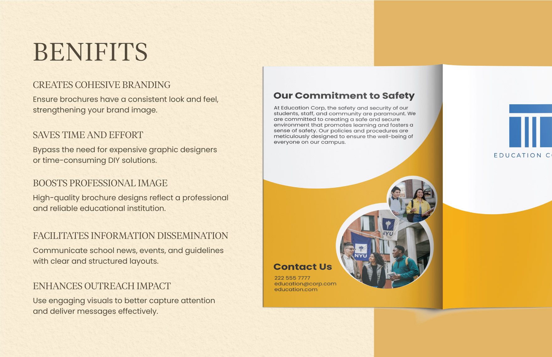 Safety and Security Brochure Template