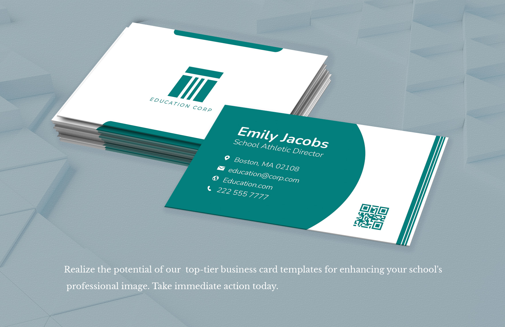 School Athletic Director Business Card Template