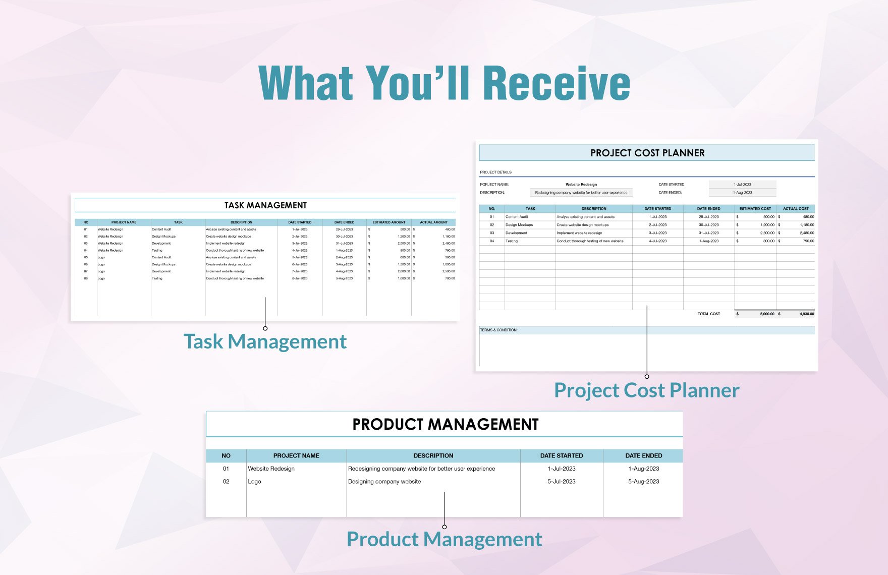 Project Cost Planner Template