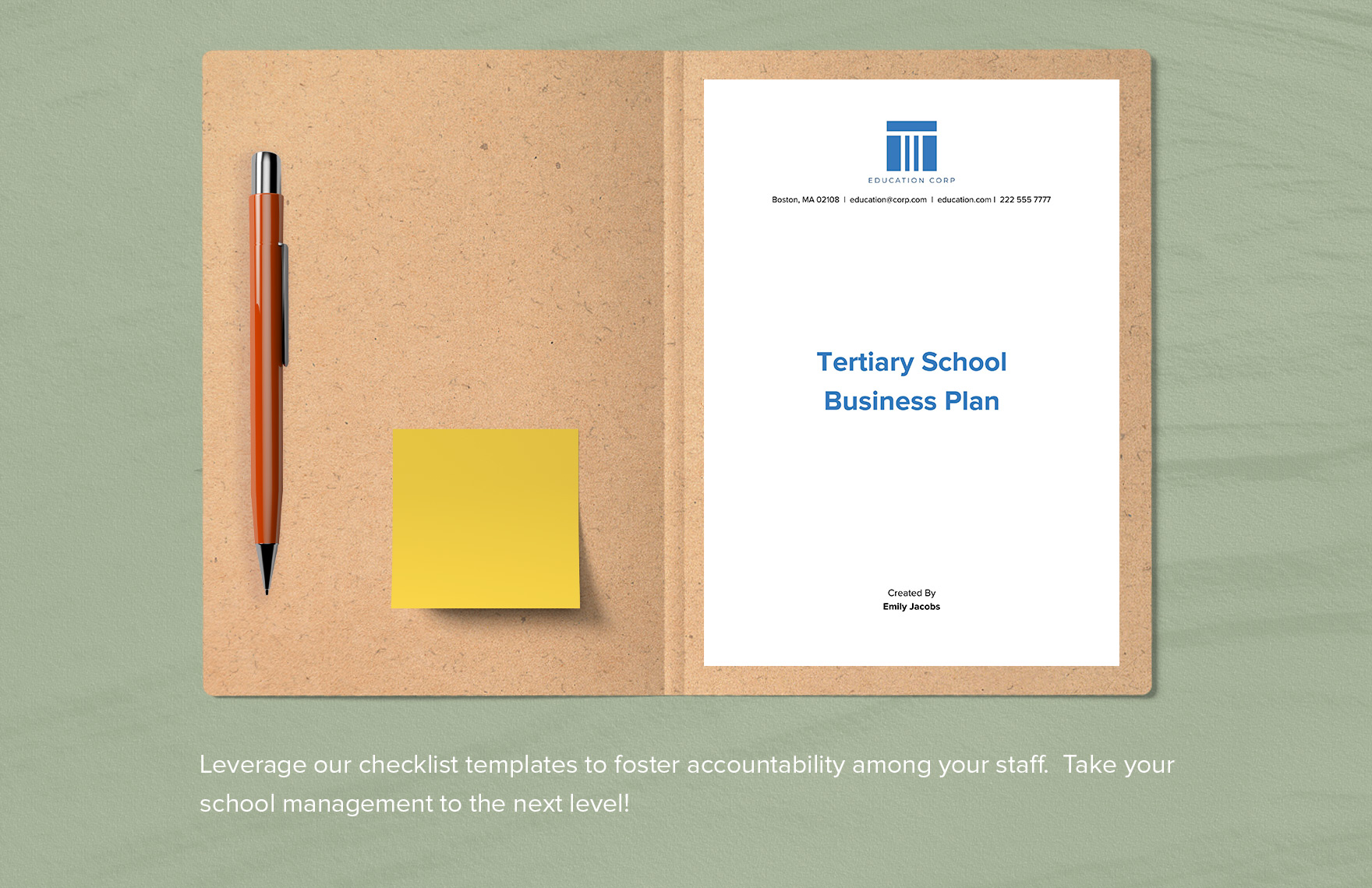 Tertiary School Business Plan Template