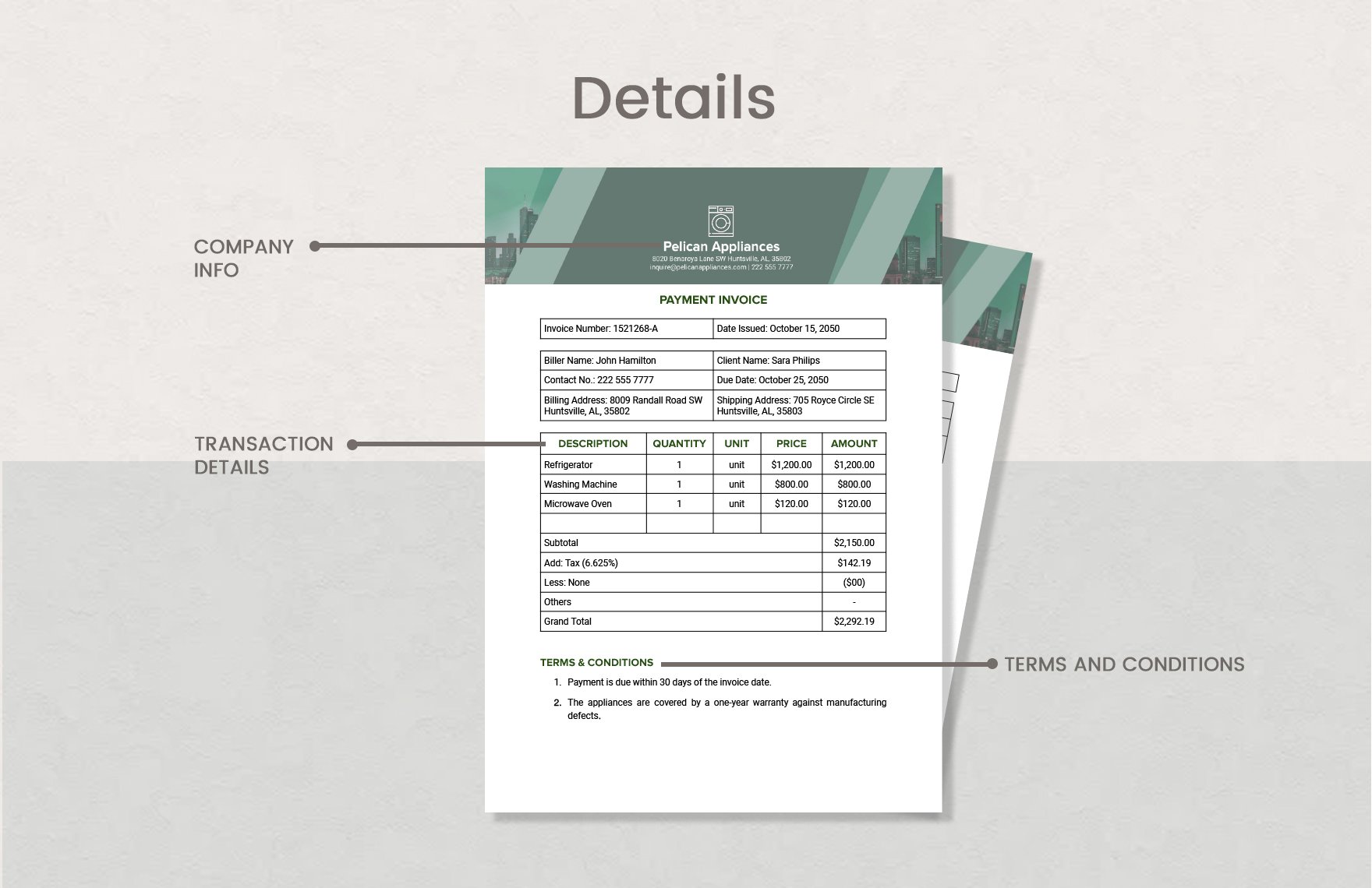 Payment Invoice Template