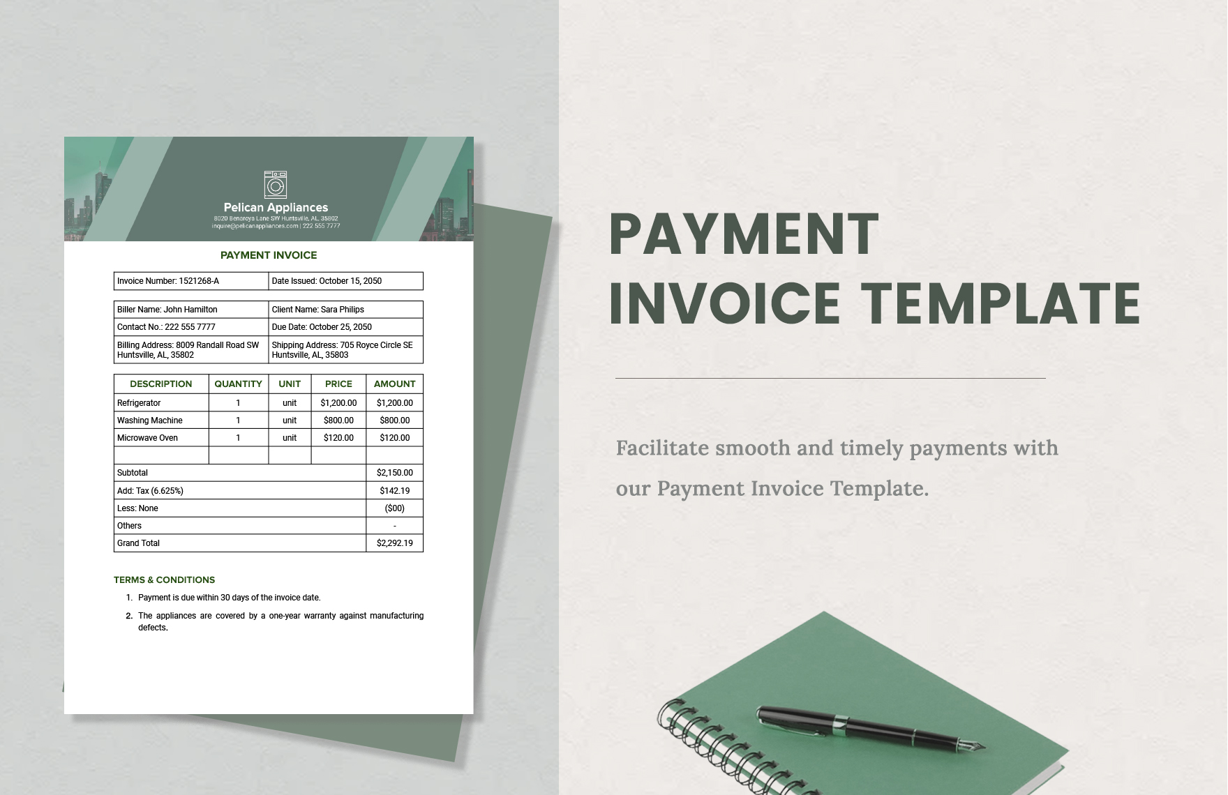 Payment Invoice Template in Word, PDF, Google Docs, PSD - Download | Template.net