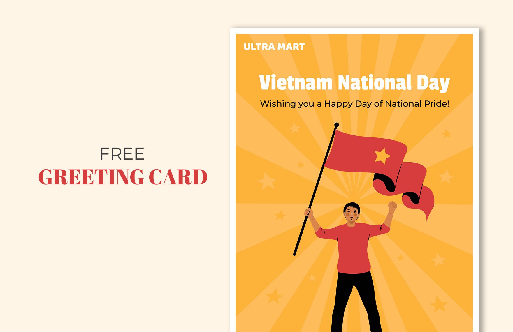 Vietnam National Day Greeting Card