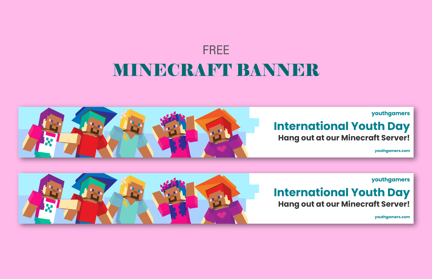 International Youth Day  Minecraft Banner in Illustrator, PDF, SVG, JPG - Download | Template.net