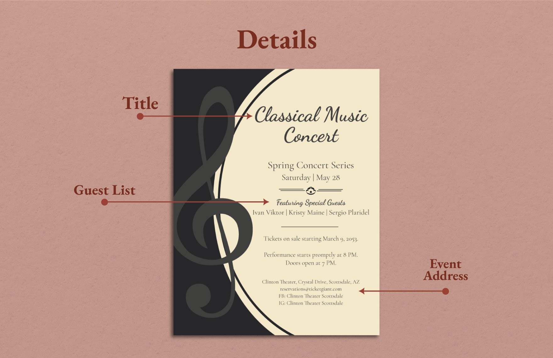 Classic Music Concert Flyer Template