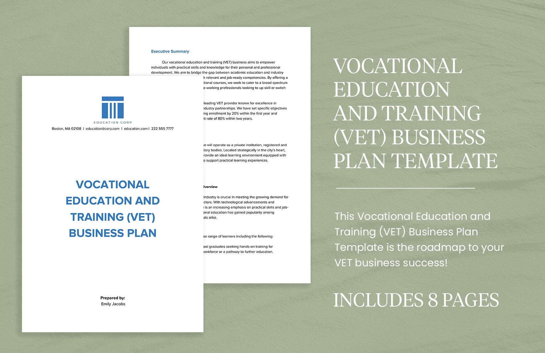 Vocational Education and Training (VET) Business Plan Template