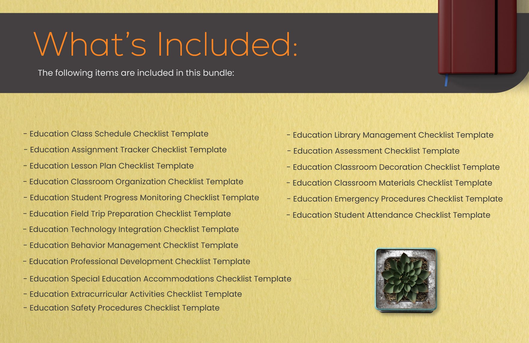 Education Checklist Template Bundle