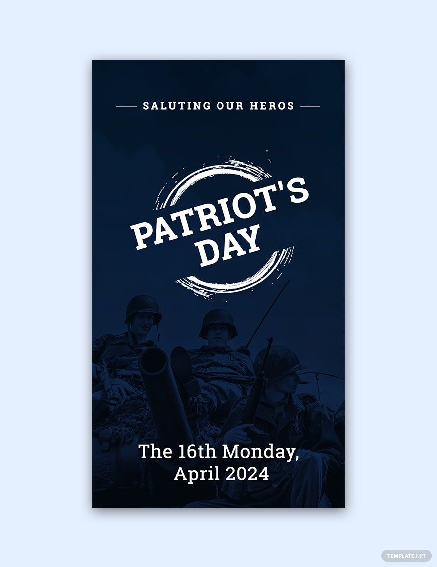 Patriot's Day Snapchat Geofilter Template