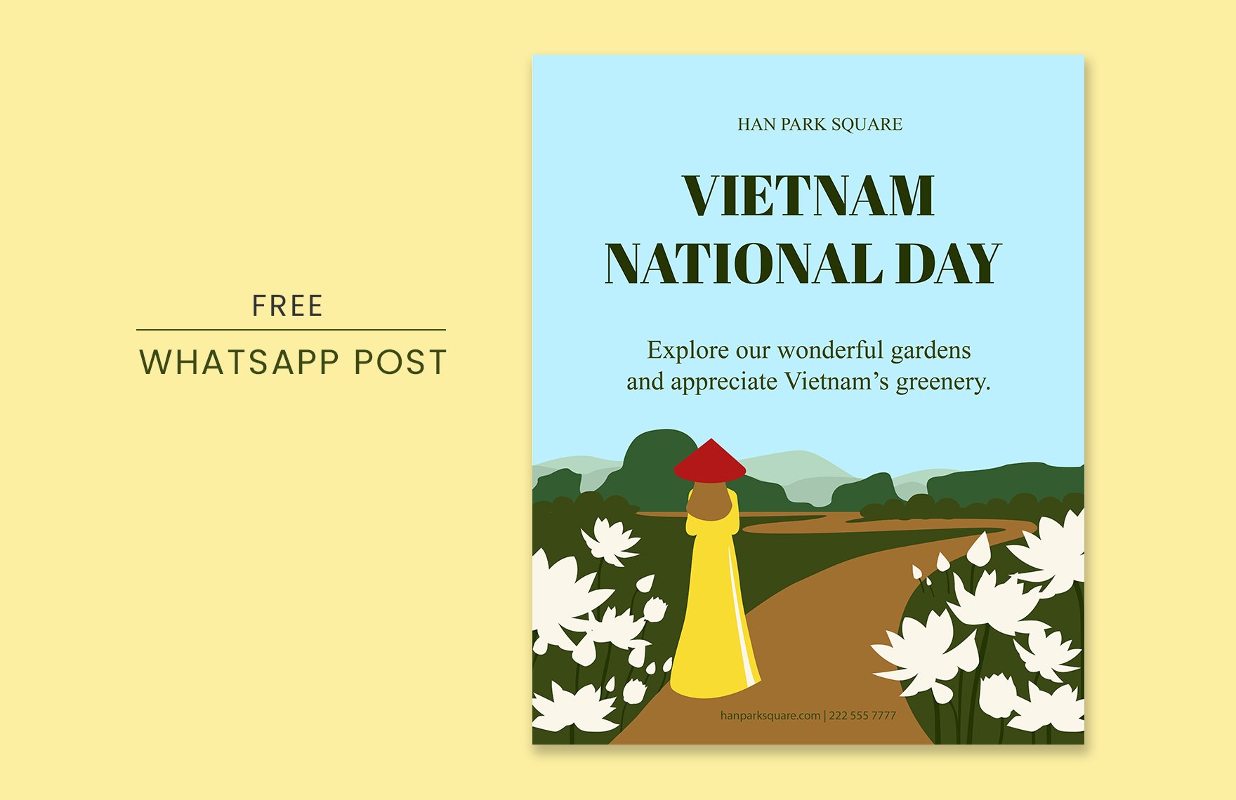 Vietnam National Day Whatsapp Vertical Post in PDF, Illustrator, SVG, JPEG