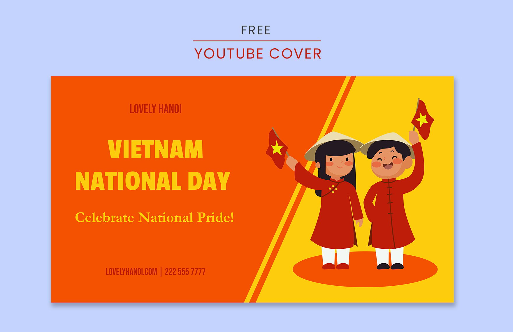 Free Vietnam National Day Youtube Thumbnail Cover in PDF, Illustrator, SVG, JPEG