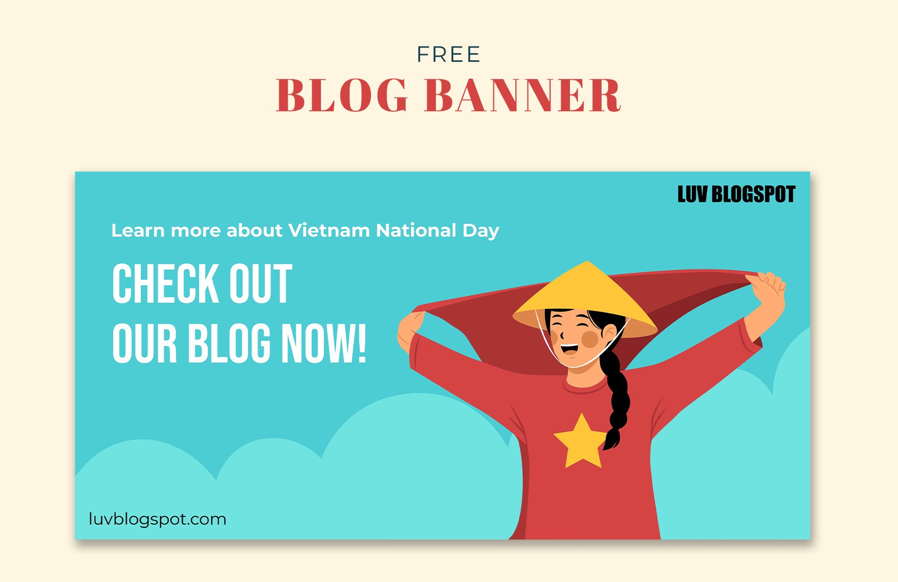 Free Vietnam National Day Blog Banner in PDF, Illustrator, SVG, JPG