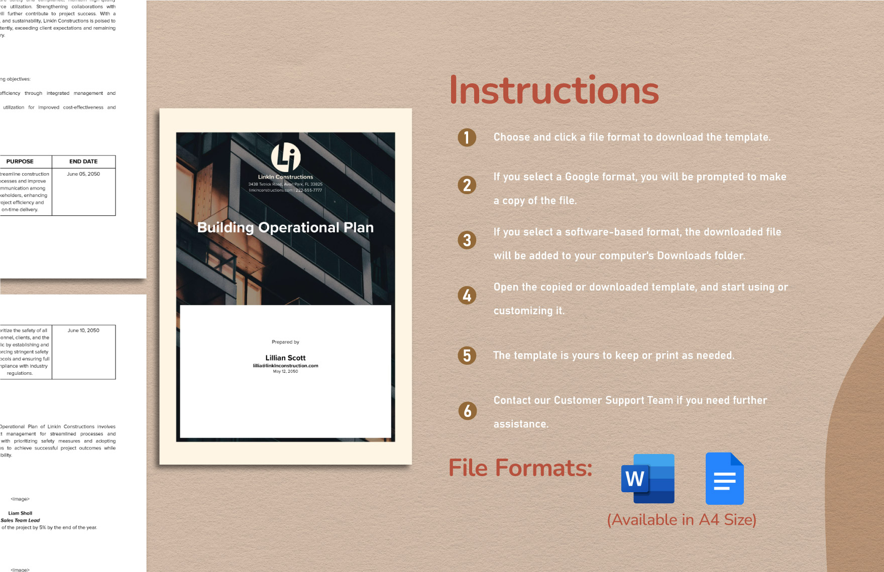 Building Operational Plan Template in PDF, Word, Google Docs - Download ...