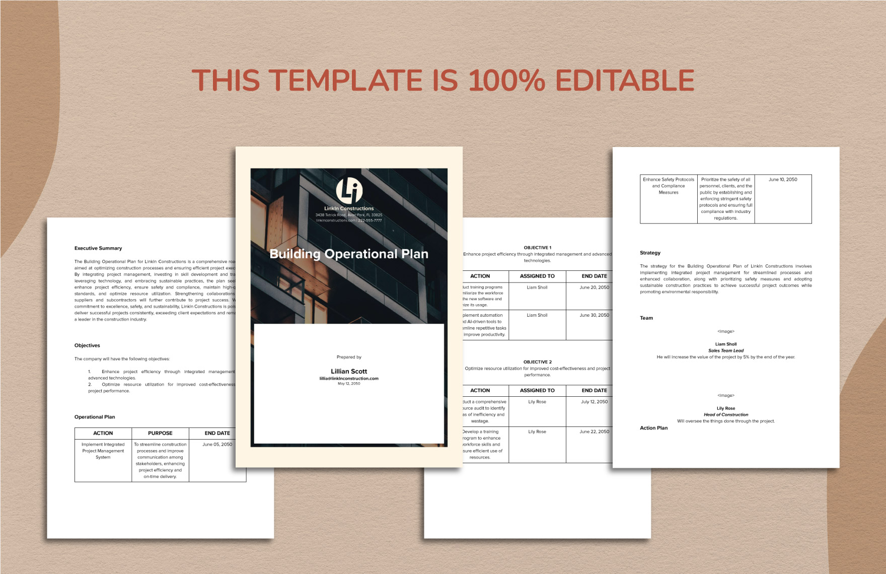 Building Operational Plan Template