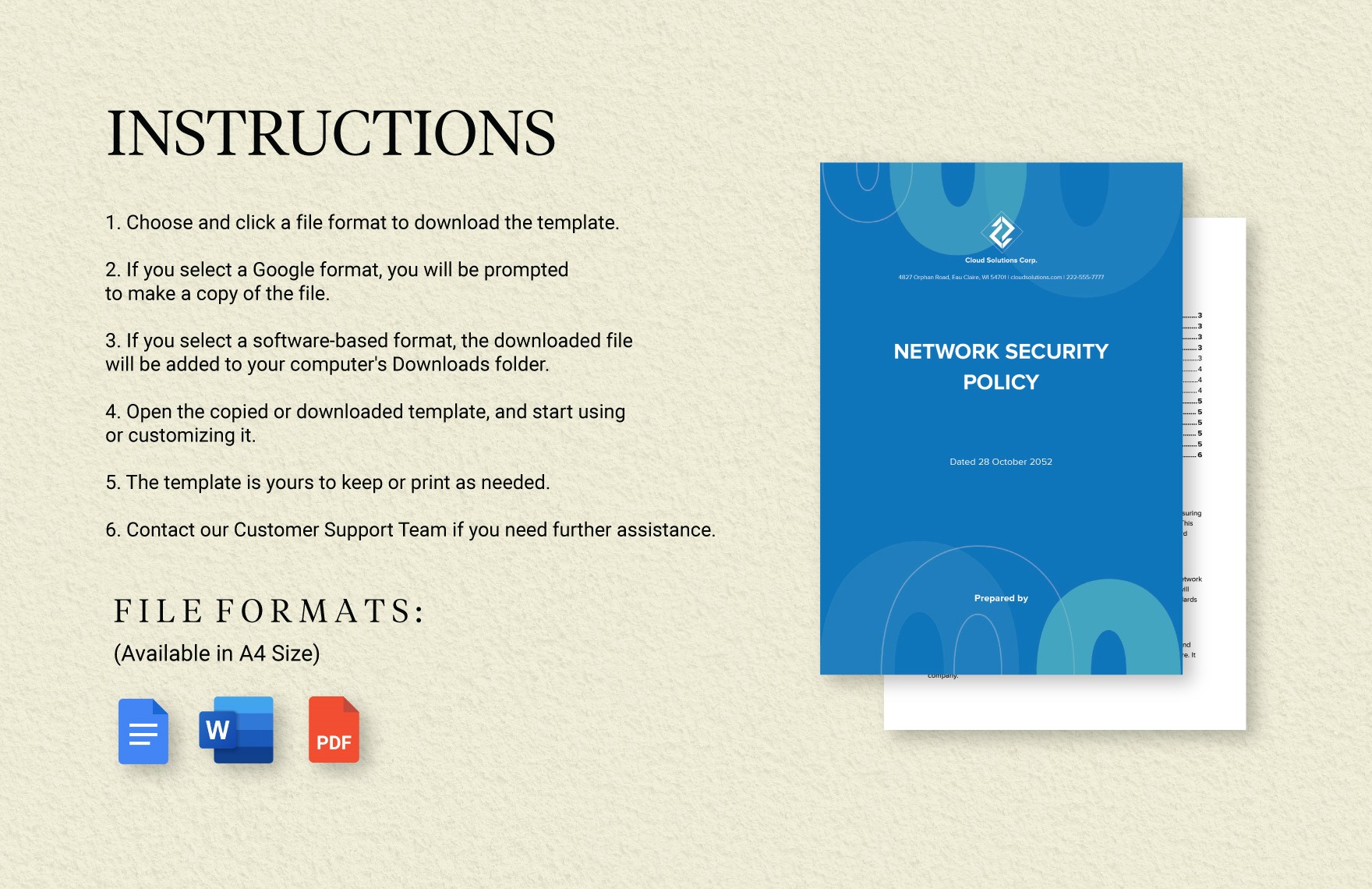 Network Security Policy Template