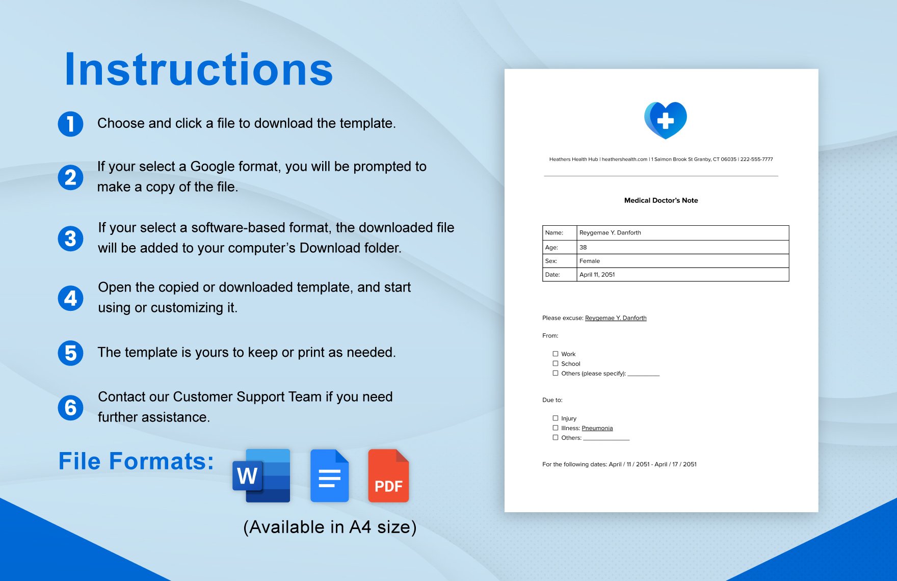 Medical Doctors Note Template