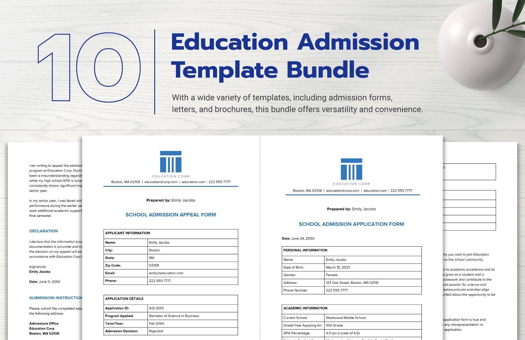 10 Education Admission Template Bundle
