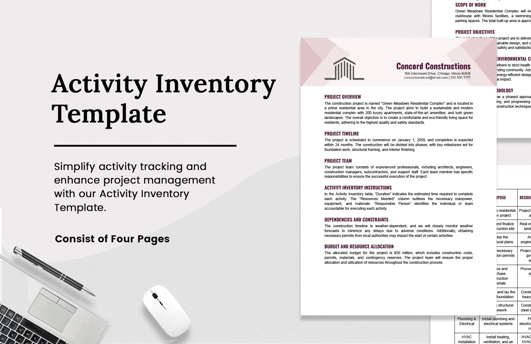 Activity Inventory Template