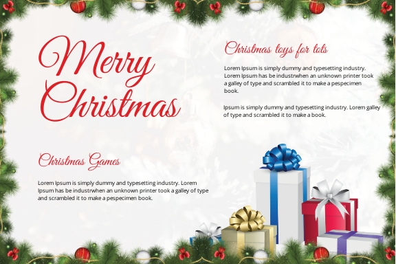 Free Vintage Christmas Postcard Template - Word, Apple Pages, PSD ...