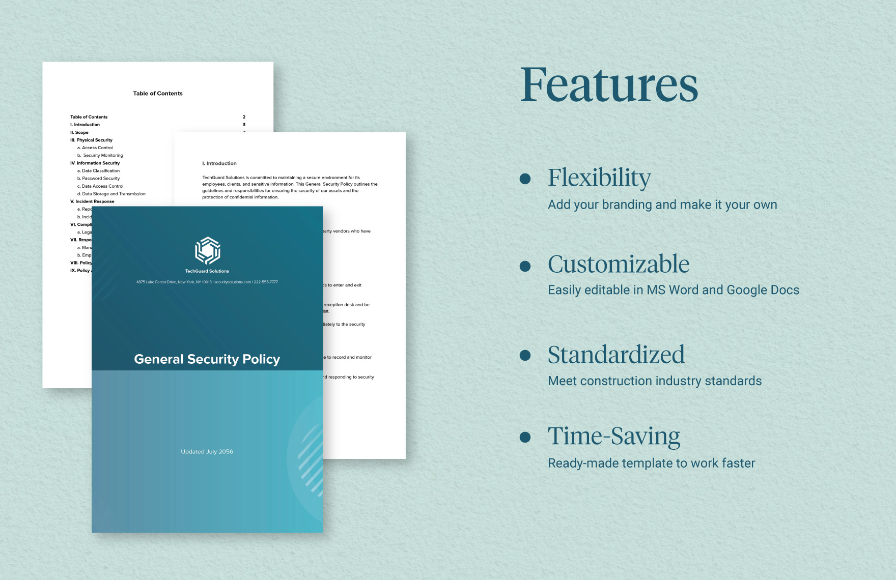 General Security Policy Template