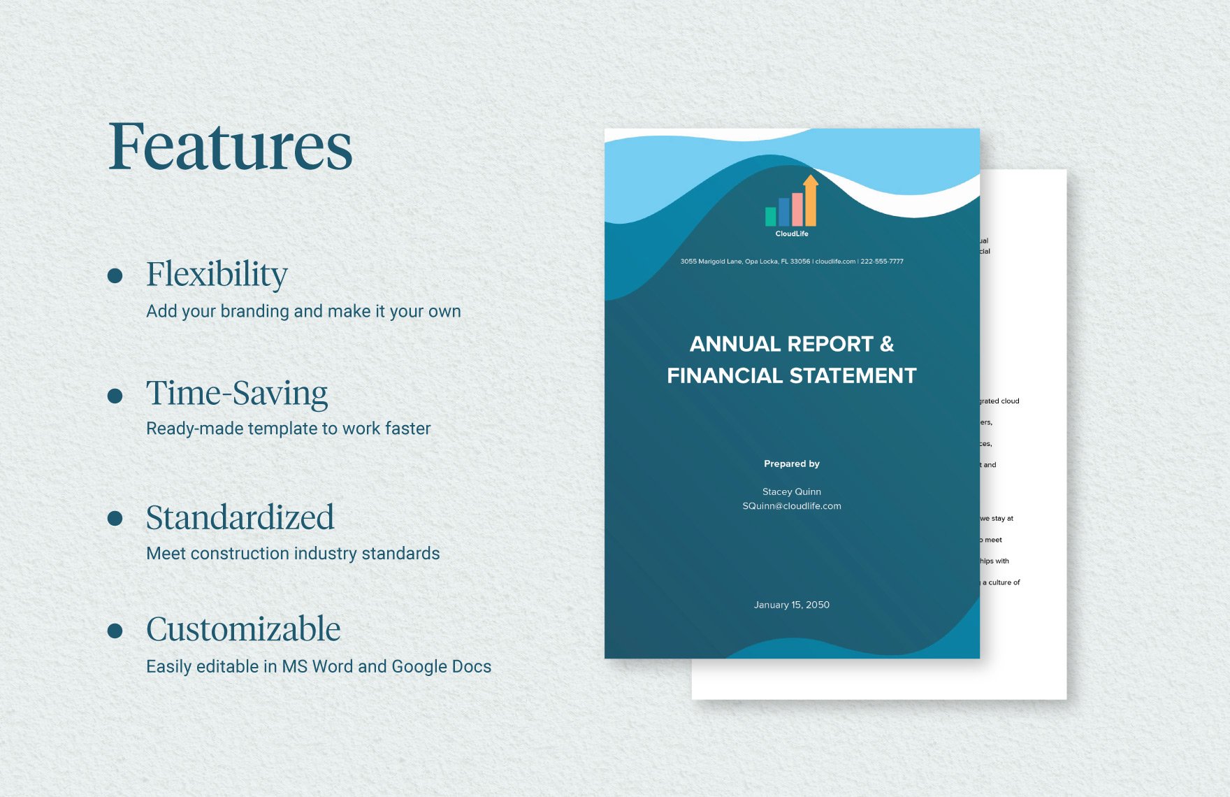 Annual Report Financial Statement Template