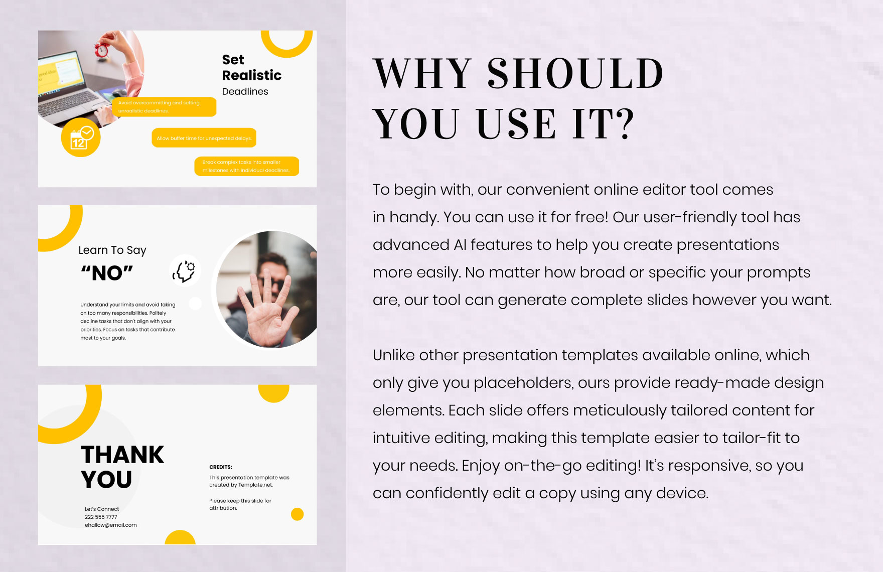 Free Time Management Presentation Template to Edit Online Free Time Management Presentation Template to Edit Online