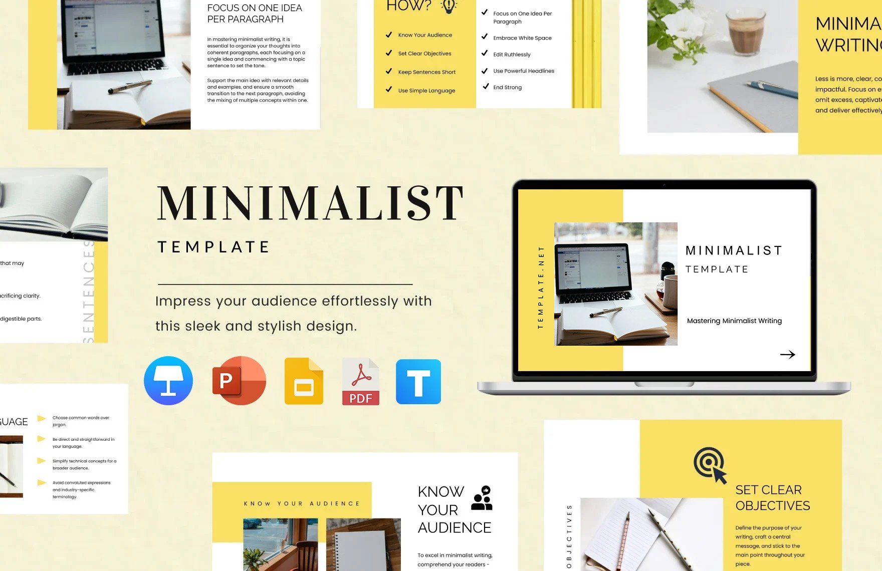 Free Minimalist Template in PDF, PowerPoint, Google Slides, Apple Keynote