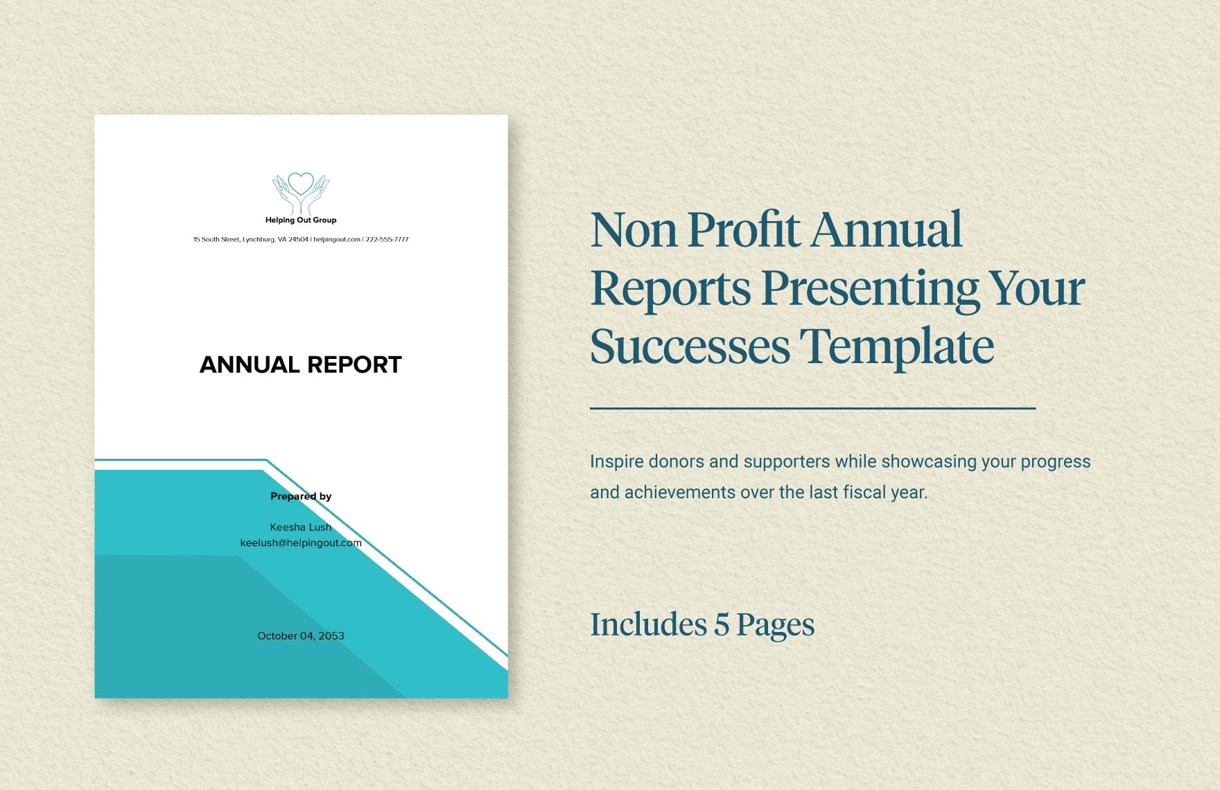 Non Profit Annual Reports Presenting Your Successes Template