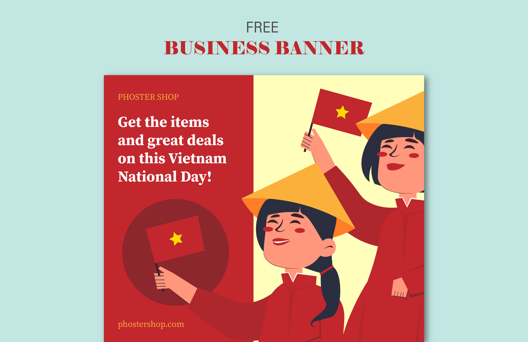Vietnam National Day  Business Banner in PDF, Illustrator, SVG, JPG