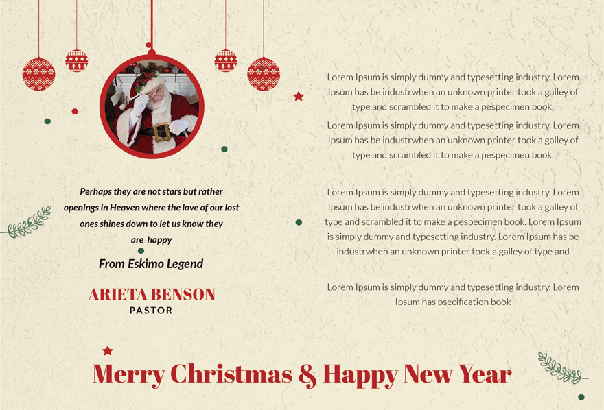 Christmas and New Year Postcard download