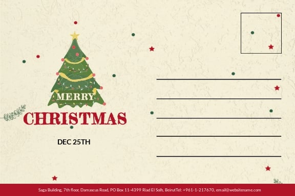 FREE Christmas Postcard Template in Microsoft Word (DOC) | Template.net