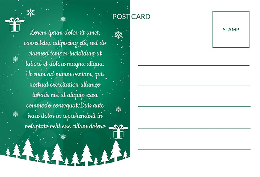 Blank Christmas Postcard download