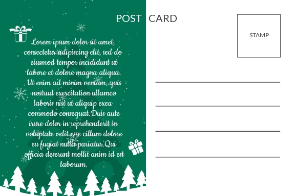 Blank Christmas Postcard Template [Free PDF] - Word | PSD | Apple Pages ...