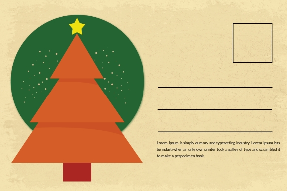 Merry Christmas Invitation Postcard Template [Free PDF] - Word | PSD ...