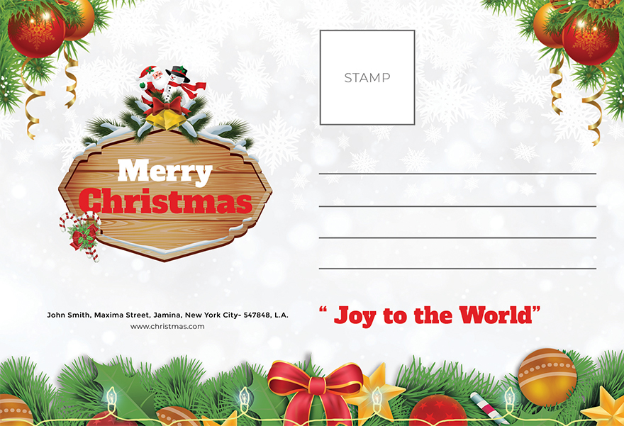 Christmas Brochure Postcard template